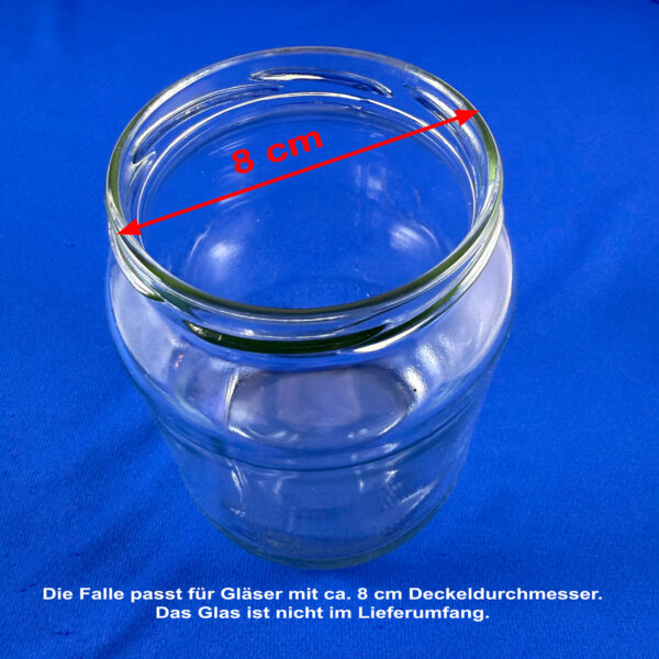 Glas leer mit Bemassung